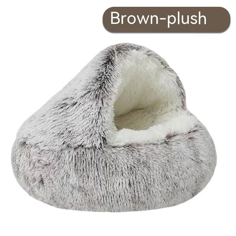 Semi-Enclosed Shell Pet Nest | Four Seasons Calming Cat & Dog Cave