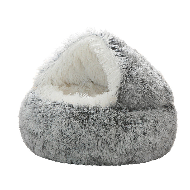 Semi-Enclosed Shell Pet Nest | Four Seasons Calming Cat & Dog Cave
