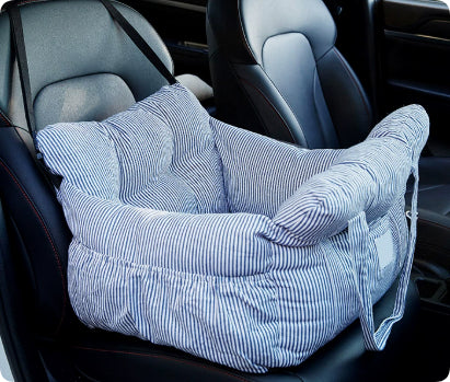 Multifunctional Pet Car Booster Seat | 2-in-1 Travel Bed & Dog Safety Console