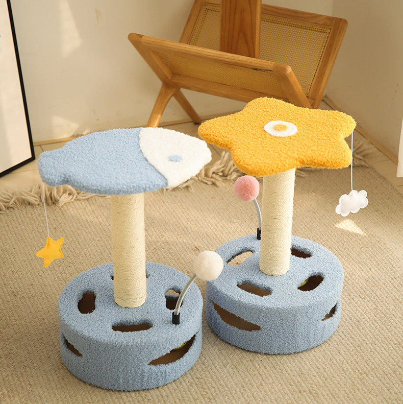 Premium Sisal Cat Scratching Post | Compact Climbing Frame & Lounge