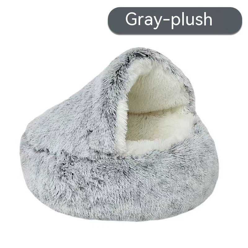 Semi-Enclosed Shell Pet Nest | Four Seasons Calming Cat & Dog Cave