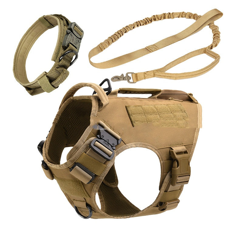 Premium Heavy-Duty Tactical Dog Harness 3-Piece Set | 1000D Nylon Vest, Collar & Leash