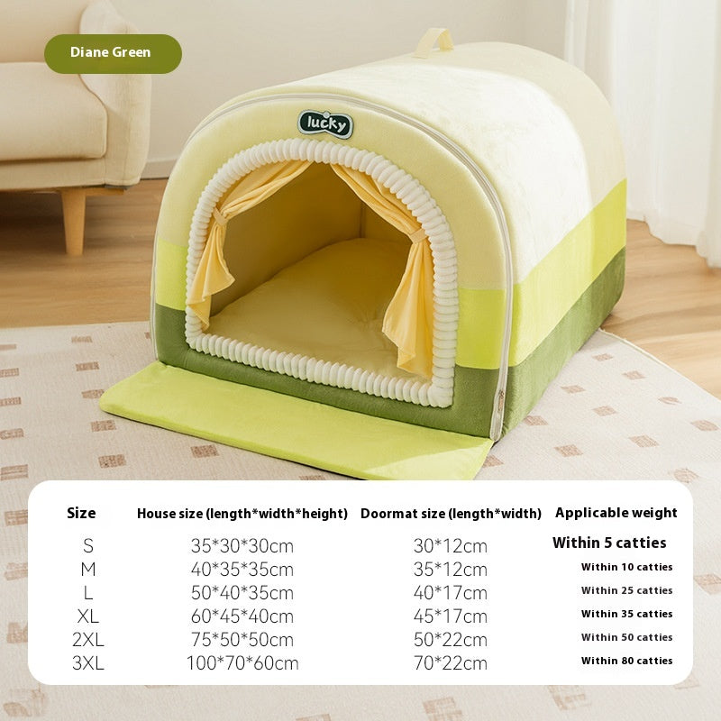 Patterned Plush Calming Pet Bed | Winter Donut Nest for Large Dogs