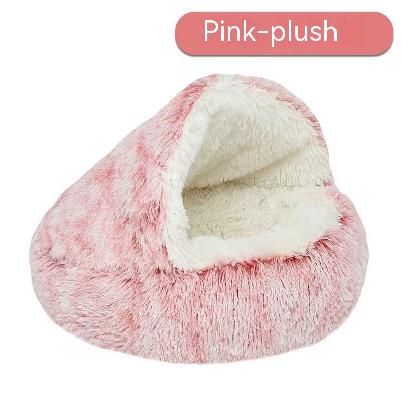 Semi-Enclosed Shell Pet Nest | Four Seasons Calming Cat & Dog Cave