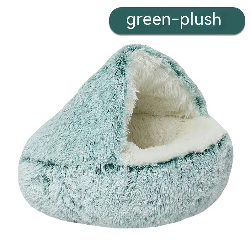 Semi-Enclosed Shell Pet Nest | Four Seasons Calming Cat & Dog Cave