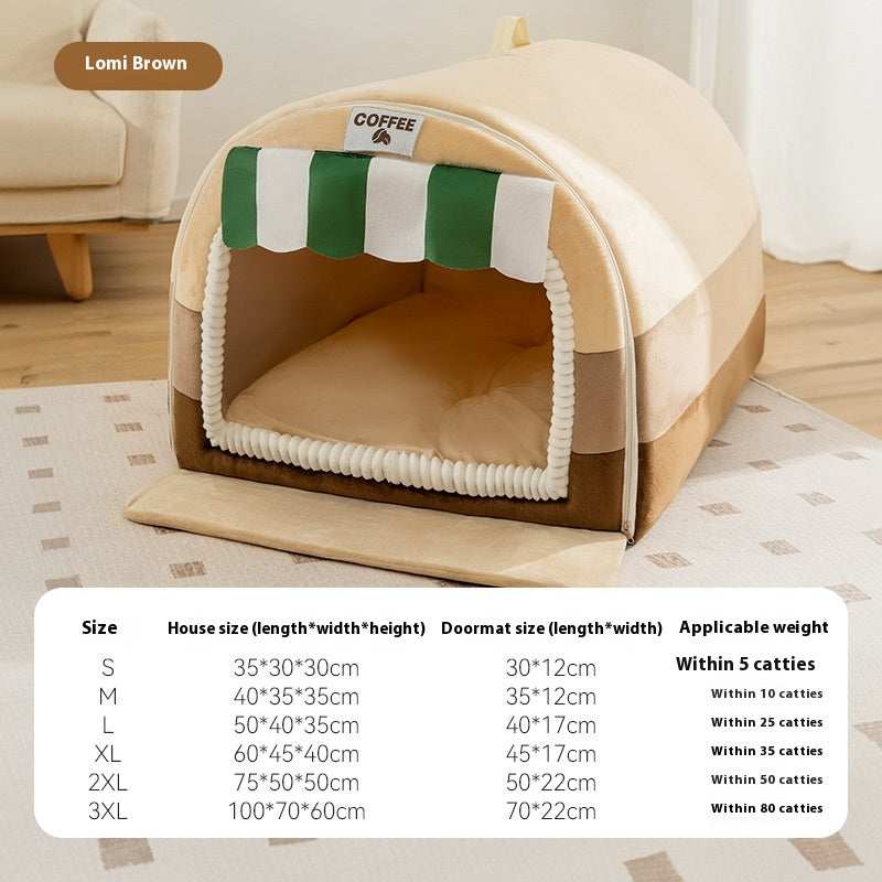 Patterned Plush Calming Pet Bed | Winter Donut Nest for Large Dogs