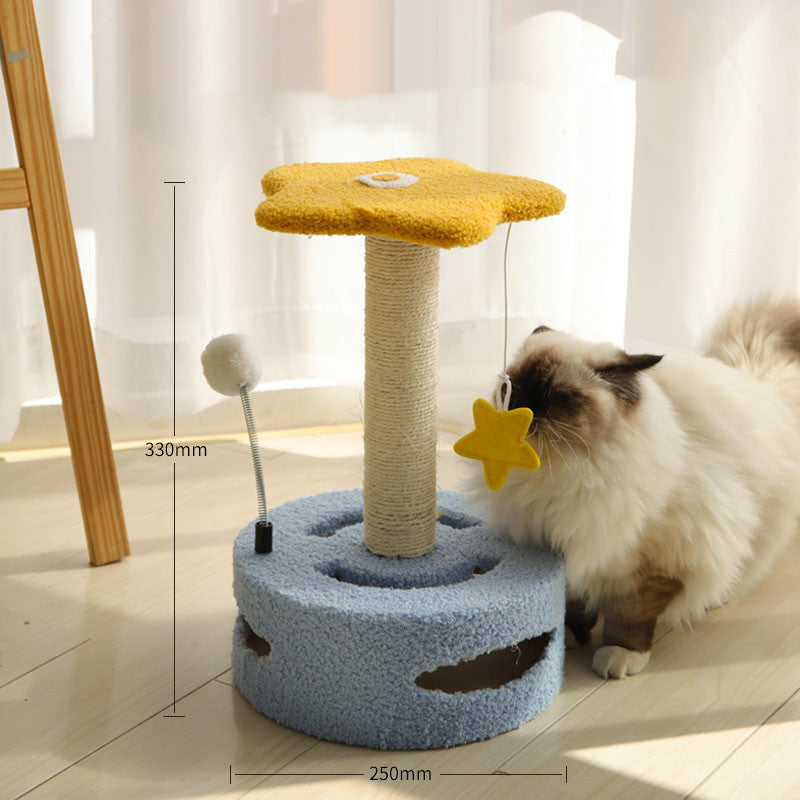Premium Sisal Cat Scratching Post | Compact Climbing Frame & Lounge