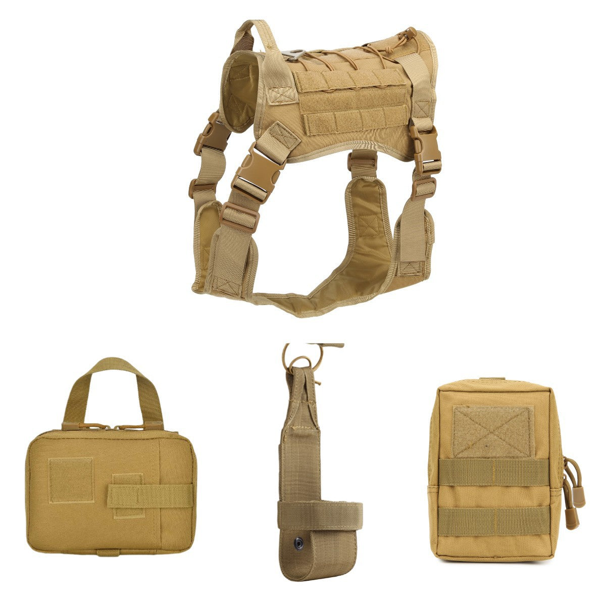 Premium Camouflage Tactical Dog Vest | Outdoor Training & Field Harness