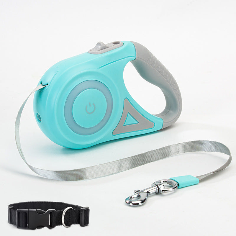 Premium Retractable LED Dog Leash | Automatic Spotlight Tape & Collar Set