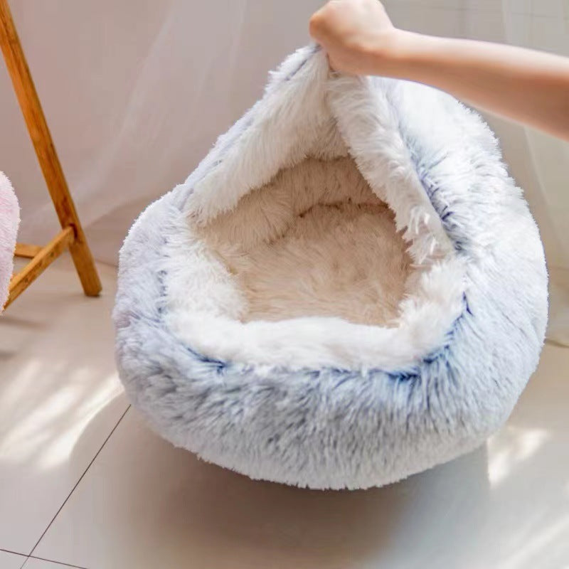 Semi-Enclosed Shell Pet Nest | Four Seasons Calming Cat & Dog Cave