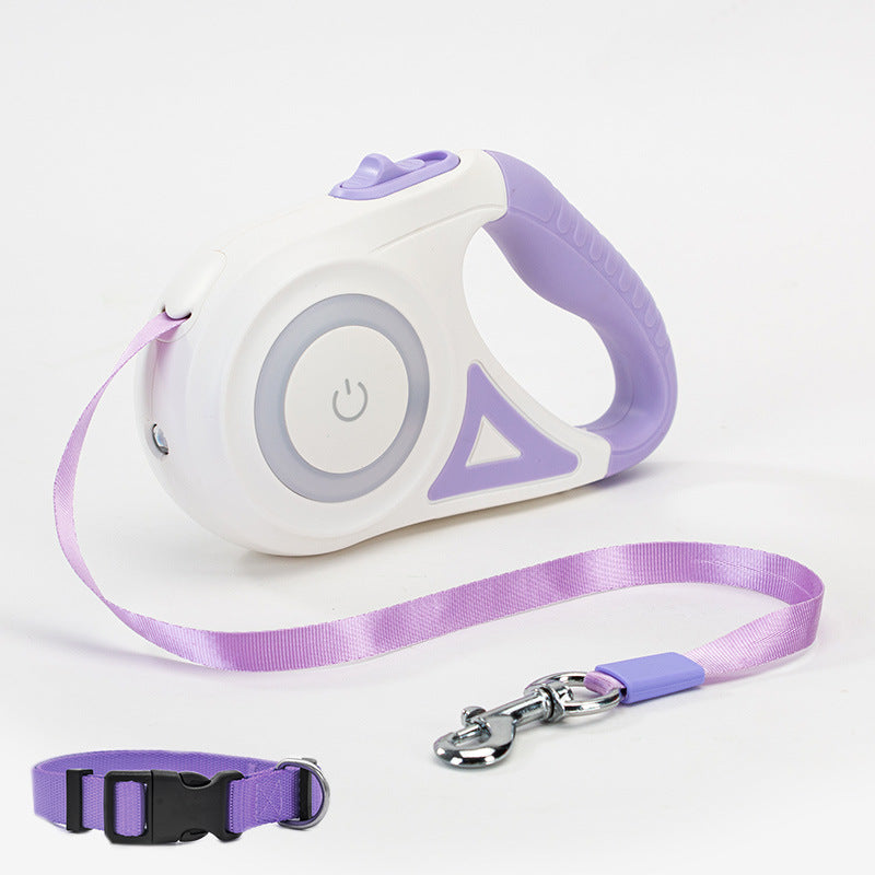 Premium Retractable LED Dog Leash | Automatic Spotlight Tape & Collar Set